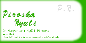 piroska nyuli business card