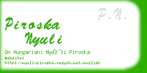 piroska nyuli business card